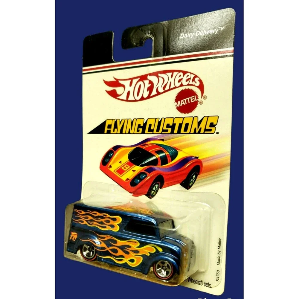 2006 Hot Wheels Flying Customs Dairy Delivery Blue Diecast MOC 1:64 #K4750